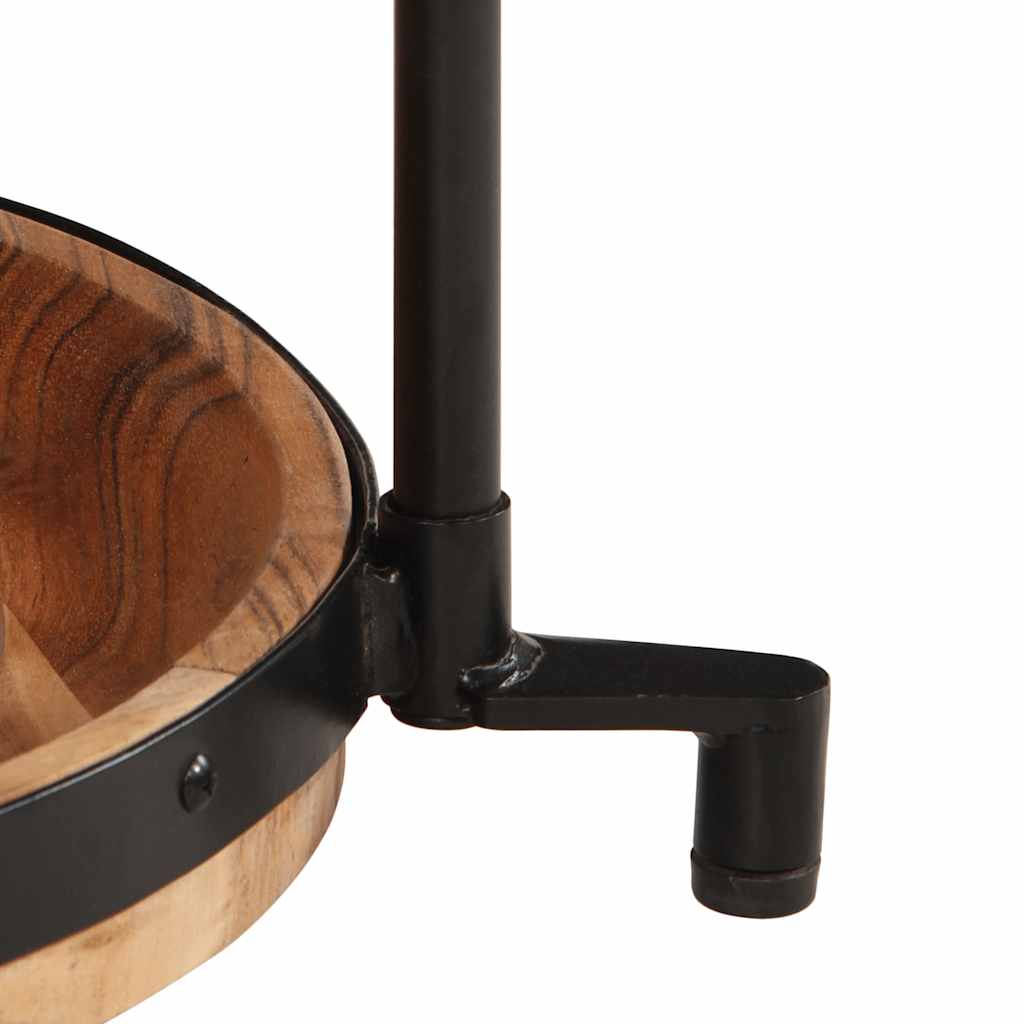 Tavolino Ø55x60 cm in Legno Massello di Acacia