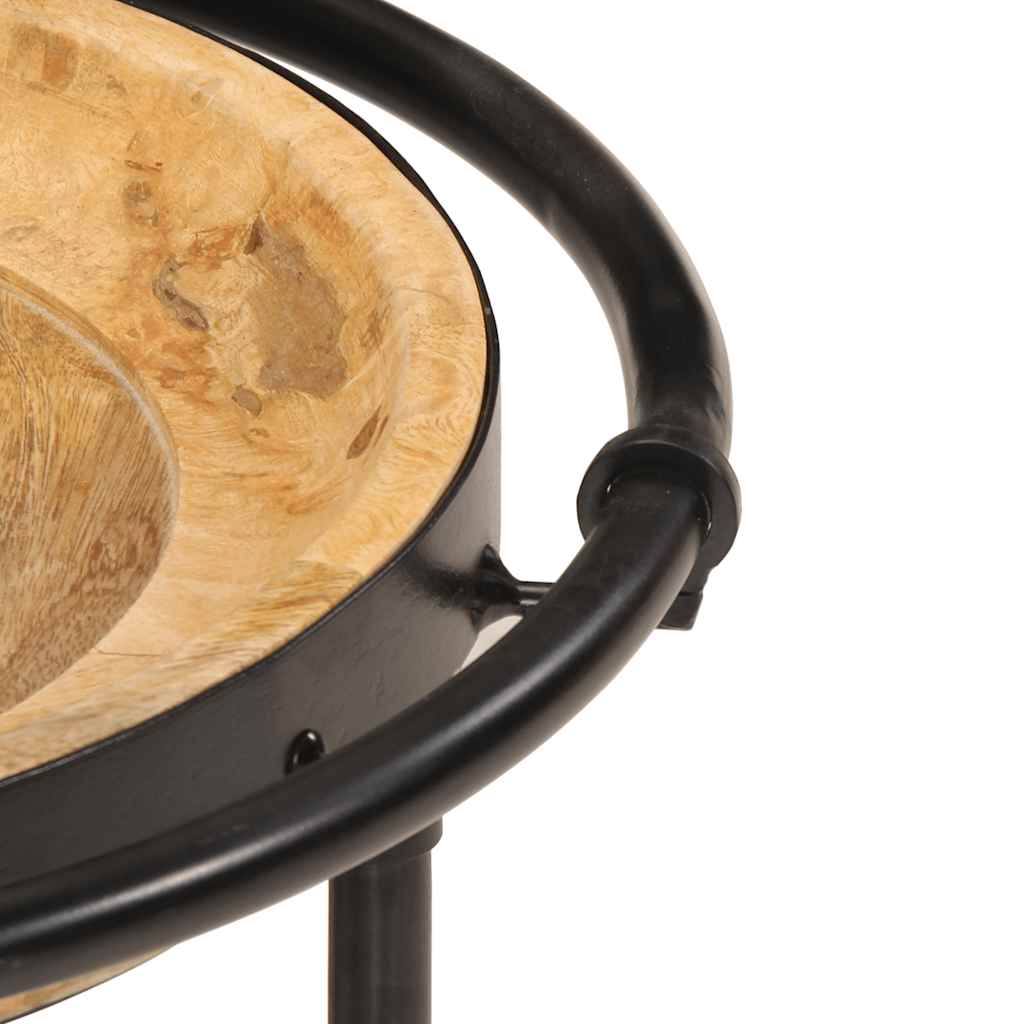 Set Tavolino 2 pz in Legno Massello di Mango