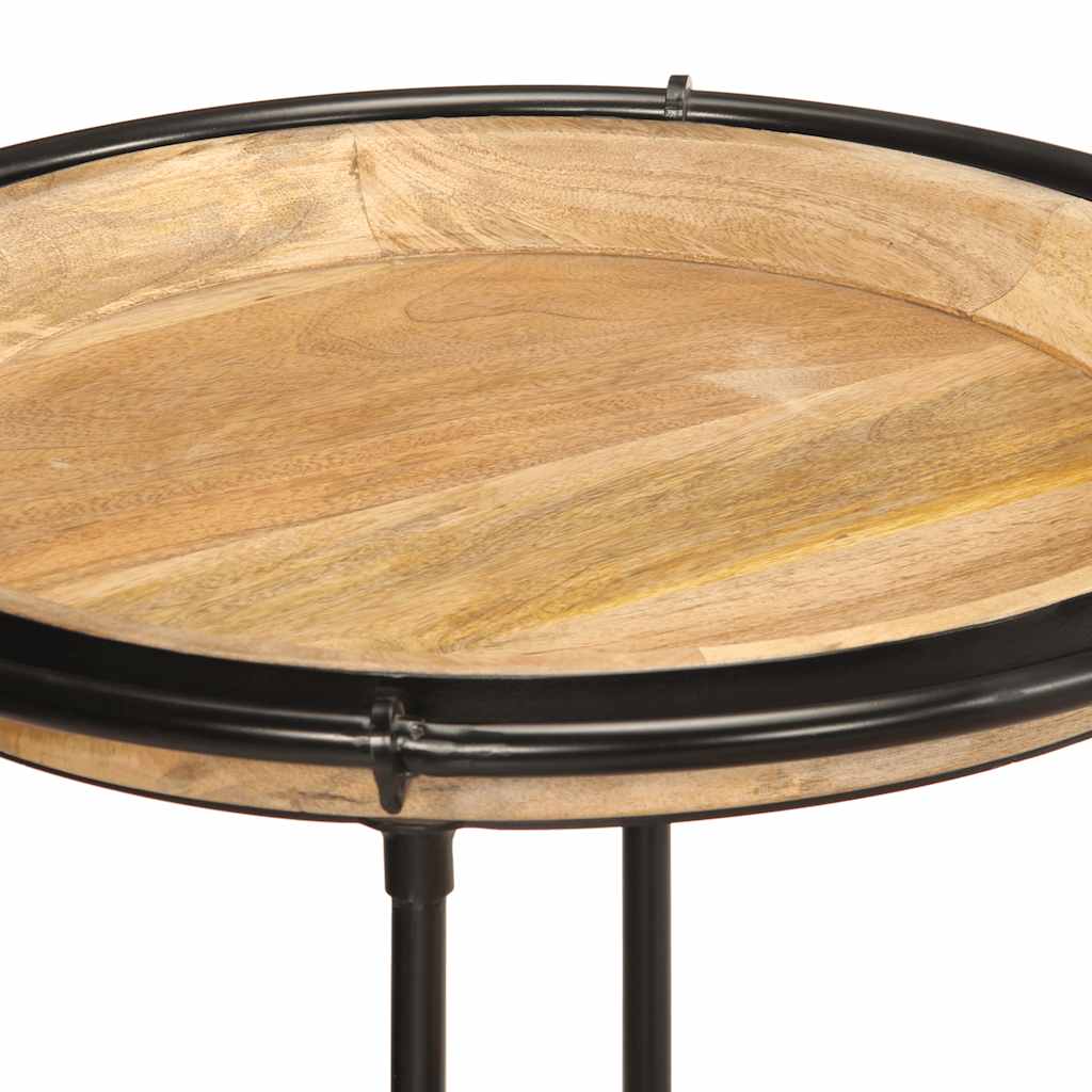 Set Tavolino 2 pz in Legno Massello di Mango