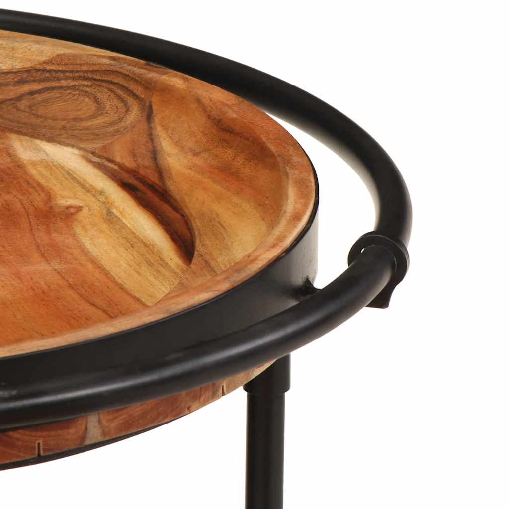Set Tavolino 2 pz in Legno Massello di Acacia