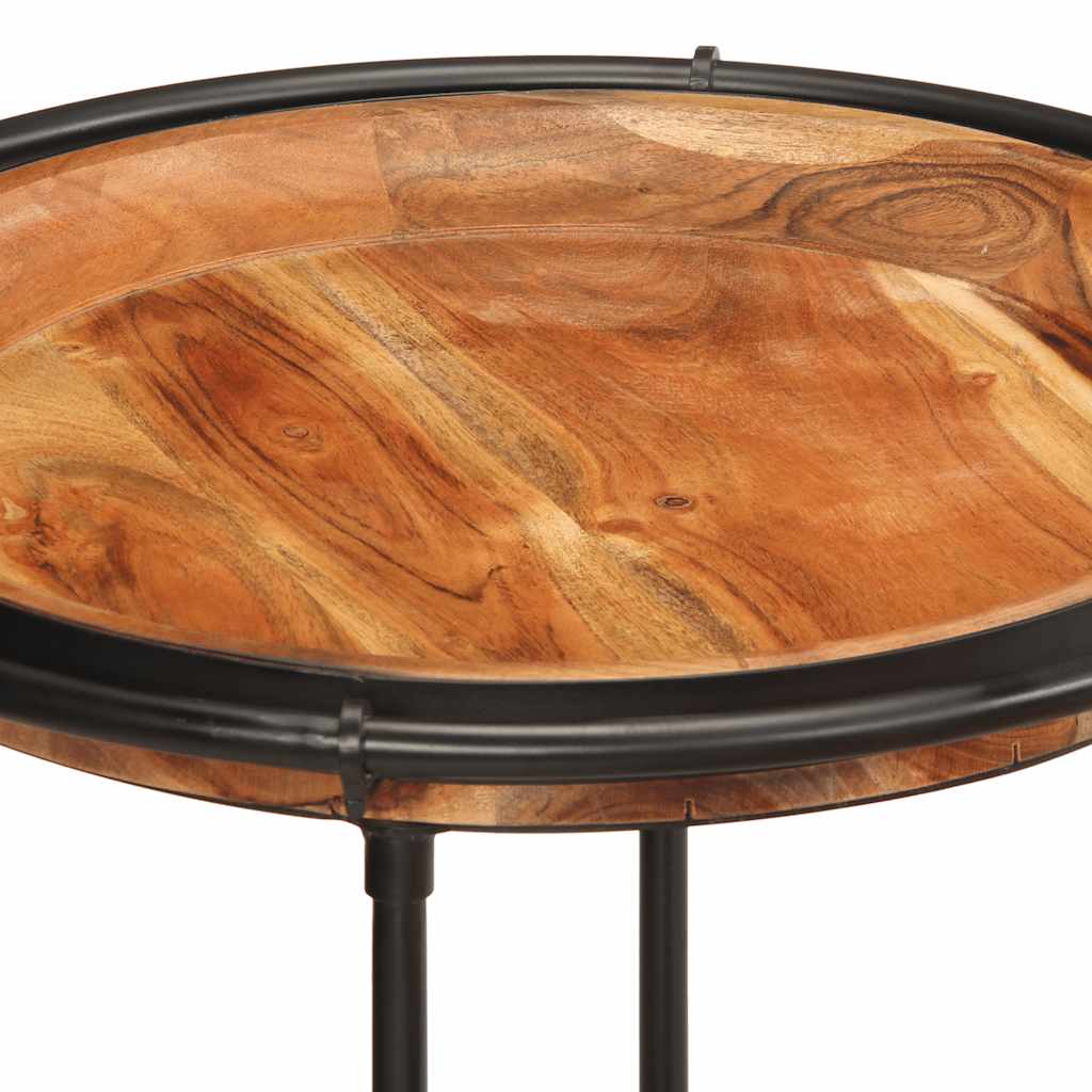 Set Tavolino 2 pz in Legno Massello di Acacia