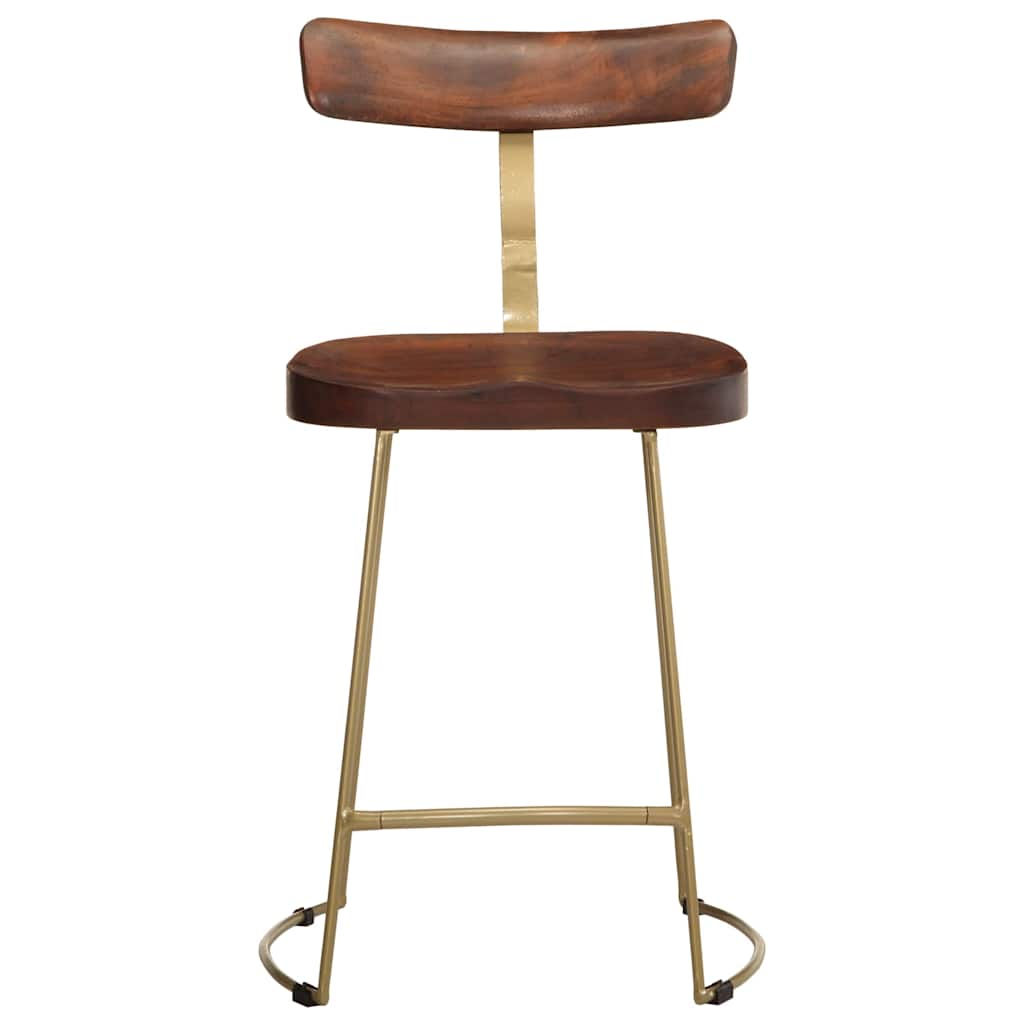 Sgabelli da Bar 2 pz 49x43x79 cm in Legno Massello di Mango