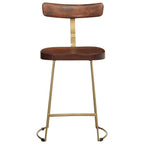 Sgabelli da Bar 2 pz 49x43x79 cm in Legno Massello di Mango