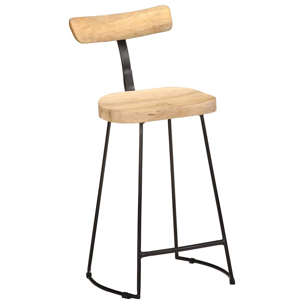 Sgabelli da Bar 2 pz 49x43x88 cm in Legno Massello di Mango