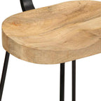 Sgabelli da Bar 2 pz 49x43x88 cm in Legno Massello di Mango