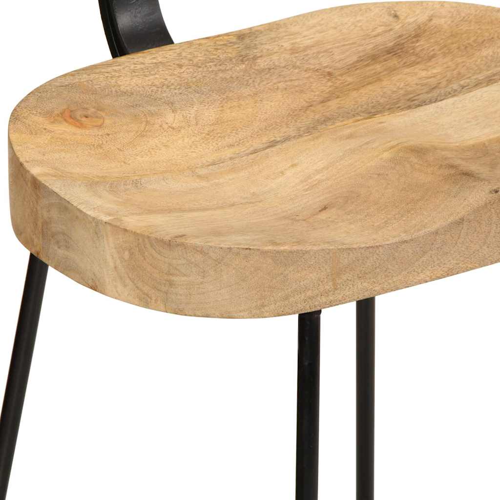 Sgabelli da Bar 2 pz 49x43x88 cm in Legno Massello di Mango