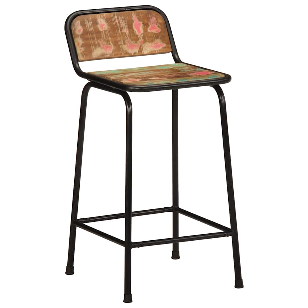Sgabelli da Bar 4 pz 46x35,5x80 cm Legno Massello di Recupero