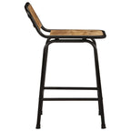 Sgabelli da Bar 2 pz 46x35,5x70 cm Legno Massello Grezzo Mango