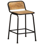 Sgabelli da Bar 4 pz 46x35,5x70 cm Legno Massello Grezzo Mango