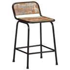 Sgabelli da Bar 2 pz 46x35,5x70 cm Legno Massello di Recupero
