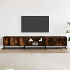 Mobile TV Rovere Fumo 210x35x41 cm in Truciolato