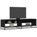 Mobile Porta TV Nero 180,5x40x46 cm in Truciolato