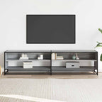Mobile Porta TV Grigio Sonoma 180,5x40x46 cm in Truciolato
