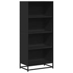 Libreria Nera 60x35x139 cm in Truciolato