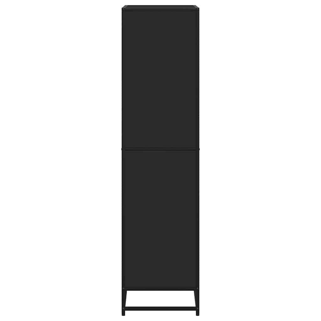 Libreria Nera 60x35x139 cm in Truciolato
