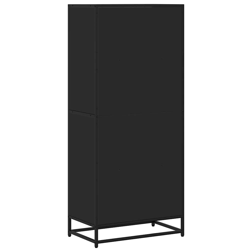 Libreria Nera 60x35x139 cm in Truciolato