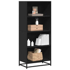 Libreria Nera 60x35x139 cm in Truciolato
