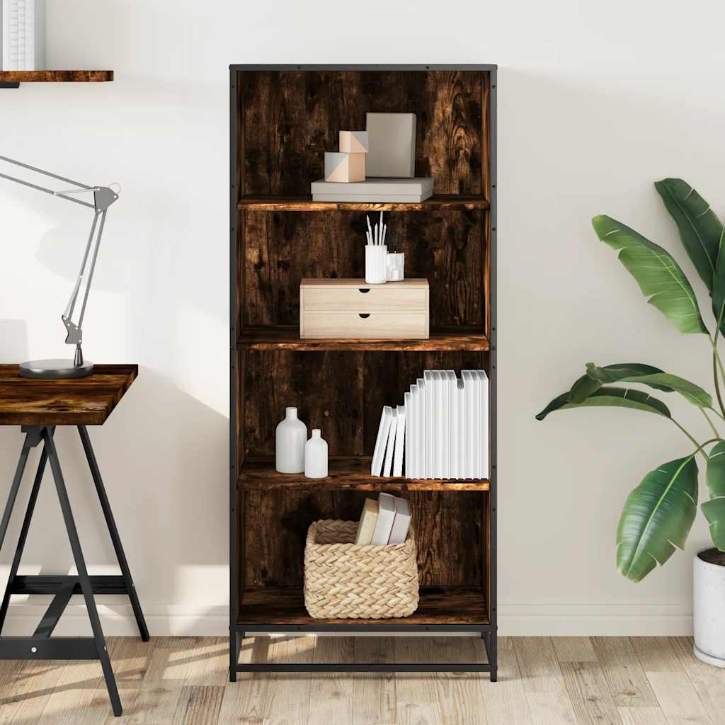 Libreria Rovere Fumo 60x35x139 cm in Truciolato