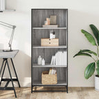 Libreria Grigio Sonoma 60x35x139 cm in Truciolato