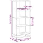 Libreria Rovere Marrone 60x35x139 cm in Truciolato