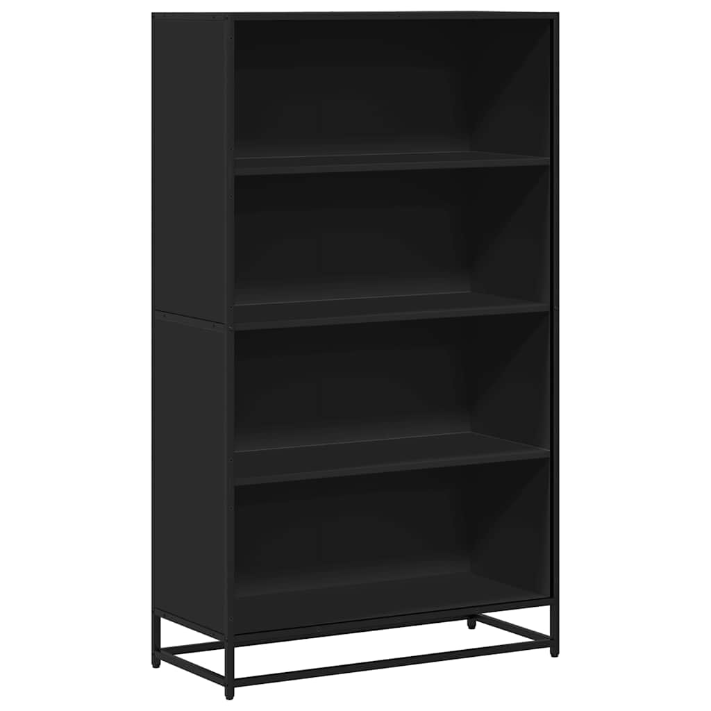 Libreria Nera 80,5x35x139 cm in Truciolato