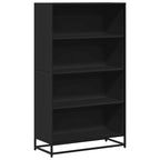 Libreria Nera 80,5x35x139 cm in Truciolato