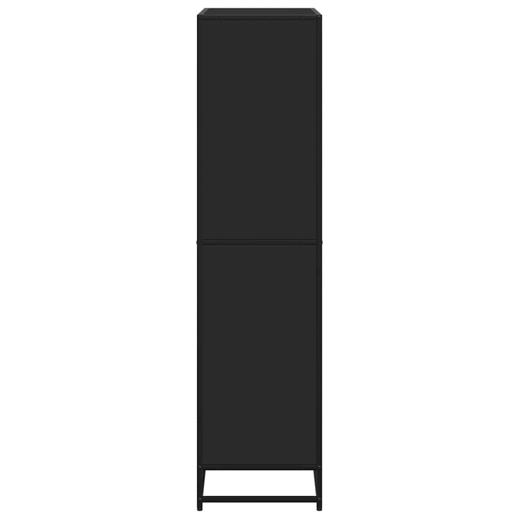 Libreria Nera 80,5x35x139 cm in Truciolato