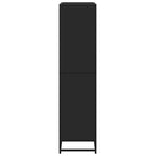 Libreria Nera 80,5x35x139 cm in Truciolato