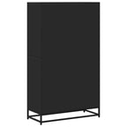 Libreria Nera 80,5x35x139 cm in Truciolato