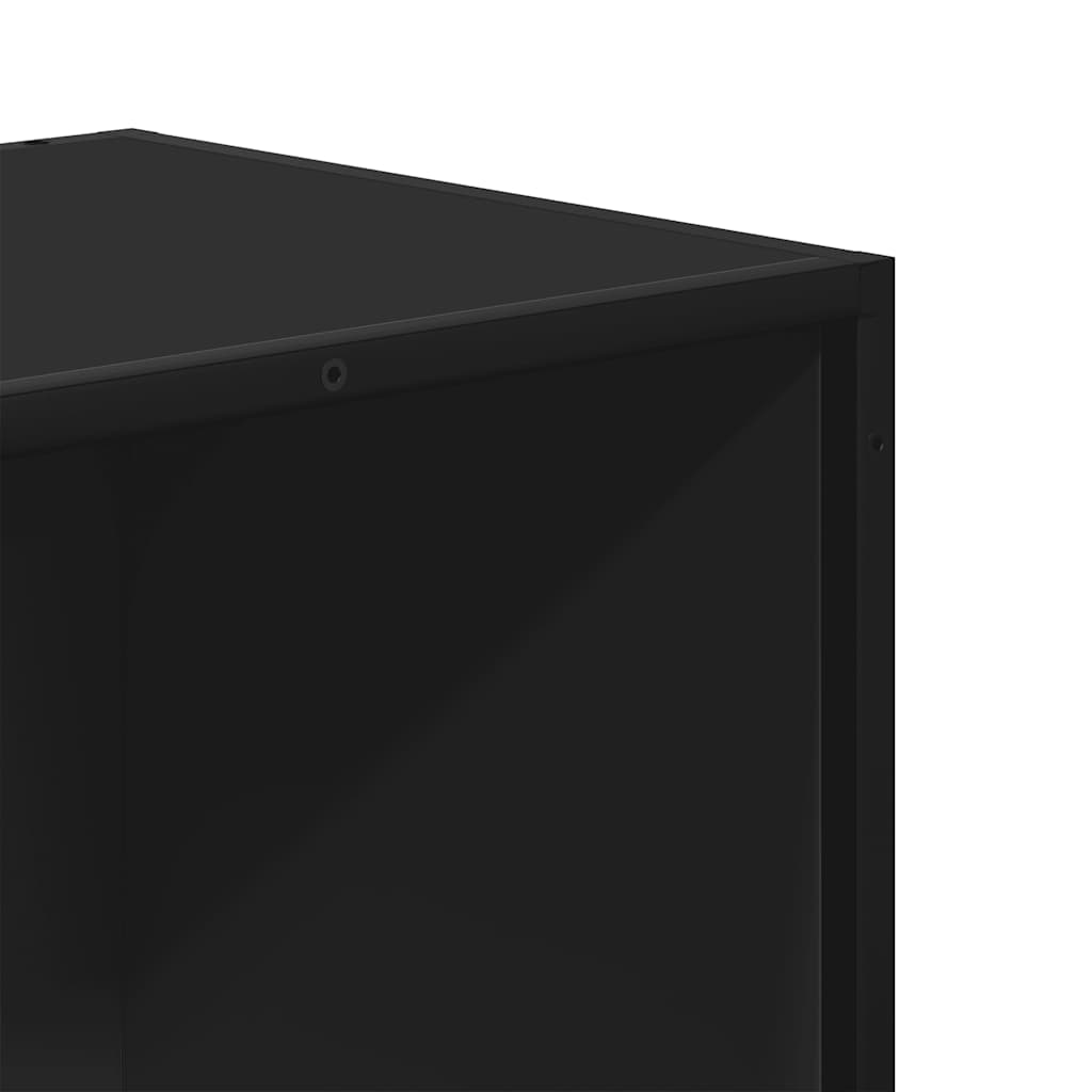 Libreria Nera 80,5x35x139 cm in Truciolato