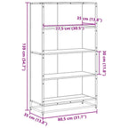 Libreria Rovere Sonoma 80,5x35x139 cm in Truciolato