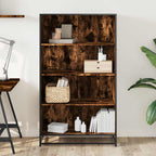Libreria Rovere Fumo 80,5x35x139 cm in Truciolato