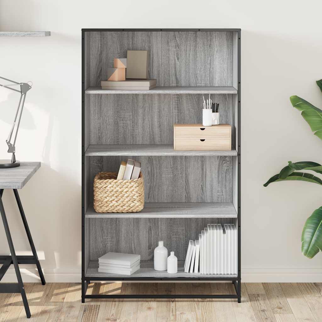 Libreria Grigio Sonoma 80,5x35x139 cm in Truciolato