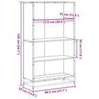 Libreria Rovere Marrone 80,5x35x139 cm in Truciolato