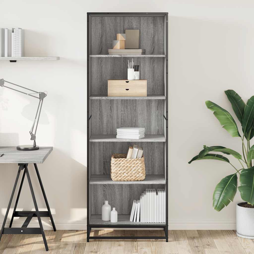Libreria Grigio Sonoma 60x35x170,5 cm in Truciolato