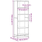 Libreria Rovere Marrone 60x35x170,5 cm in Truciolato