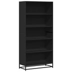 Libreria Nera 80,5x35x170,5 cm in Truciolato