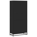 Libreria Nera 80,5x35x170,5 cm in Truciolato