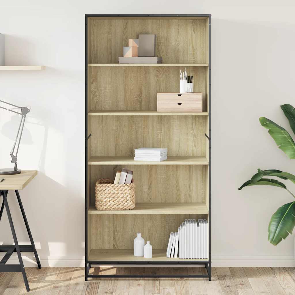 Libreria Rovere Sonoma 80,5x35x170,5 cm in Truciolato