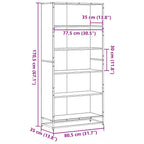 Libreria Rovere Sonoma 80,5x35x170,5 cm in Truciolato