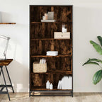 Libreria Rovere Fumo 80,5x35x170,5 cm in Truciolato