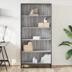 Libreria Grigio Sonoma 80,5x35x170,5 cm in Truciolato