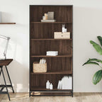 Libreria Rovere Marrone 80,5x35x170,5 cm in Truciolato