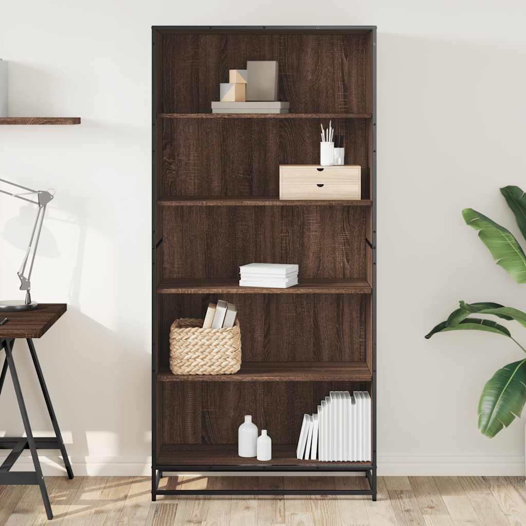 Libreria Rovere Marrone 80,5x35x170,5 cm in Truciolato