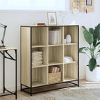 Libreria Rovere Sonoma 97,5x33x107,5 cm Multistrato e Metallo