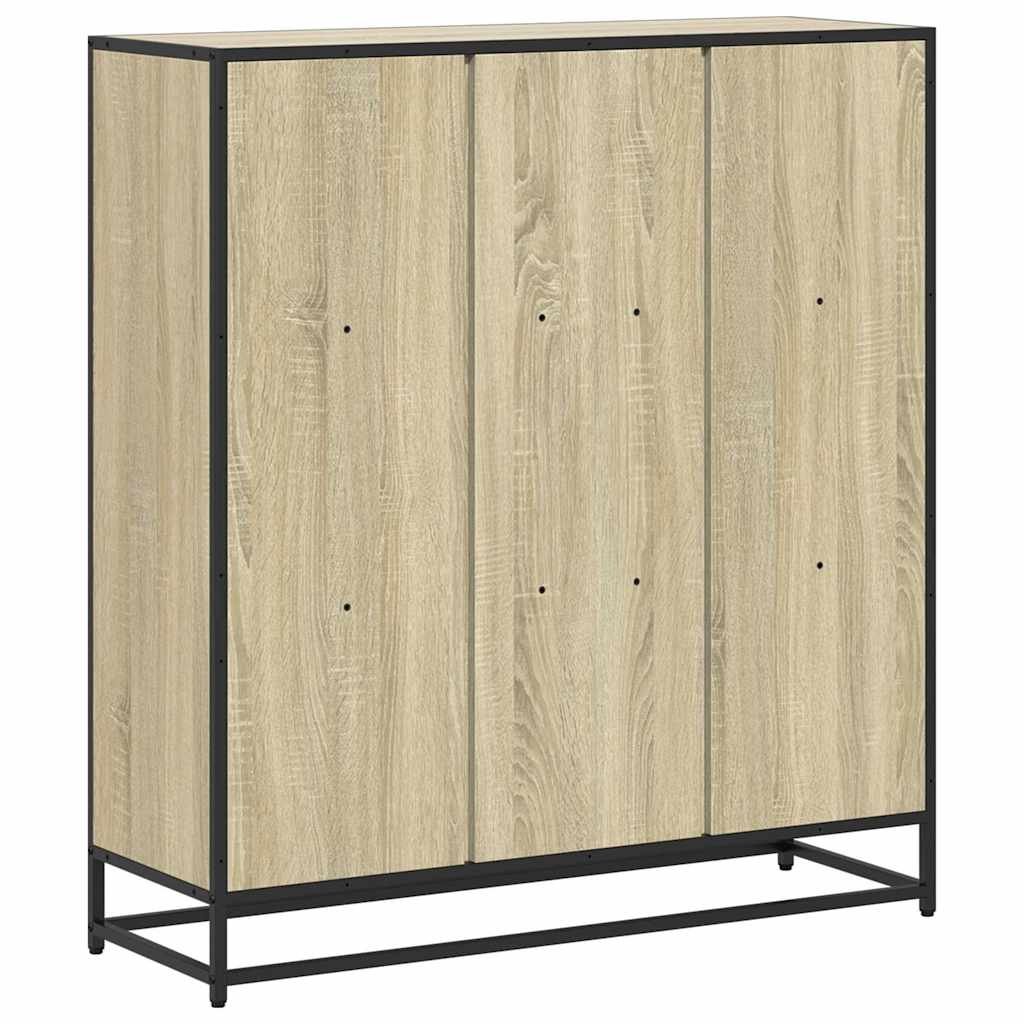 Libreria Rovere Sonoma 97,5x33x107,5 cm Multistrato e Metallo