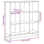 Libreria Rovere Sonoma 97,5x33x107,5 cm Multistrato e Metallo