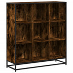 Libreria Rovere Fumo 97,5x33x107,5 cm Legno Multistrato&Metallo
