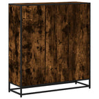 Libreria Rovere Fumo 97,5x33x107,5 cm Legno Multistrato&Metallo