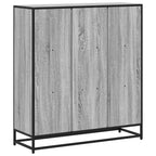 Libreria Grigio Sonoma 97,5x33x107,5 cm Multistrato e Metallo